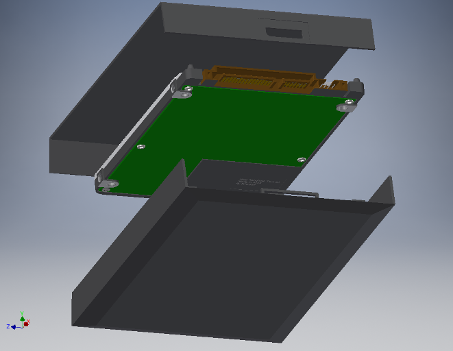 External HDD CAD rendition